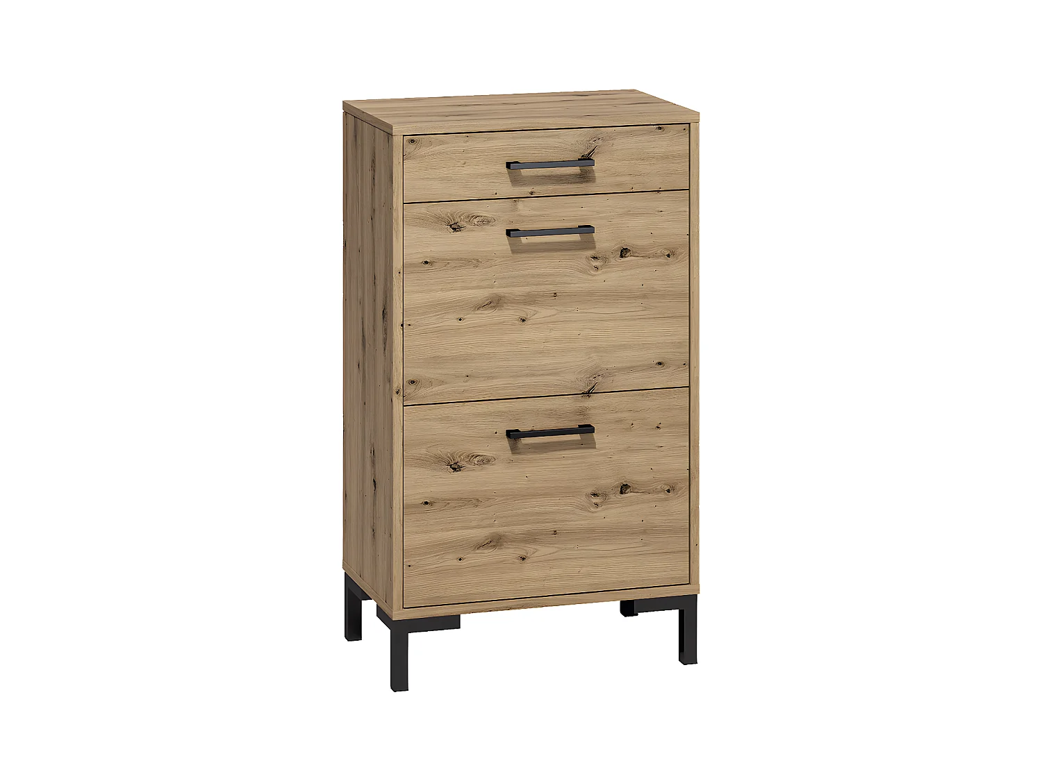 Meuble à chaussures 2 portes vérin 1 tiroir Liora Bois