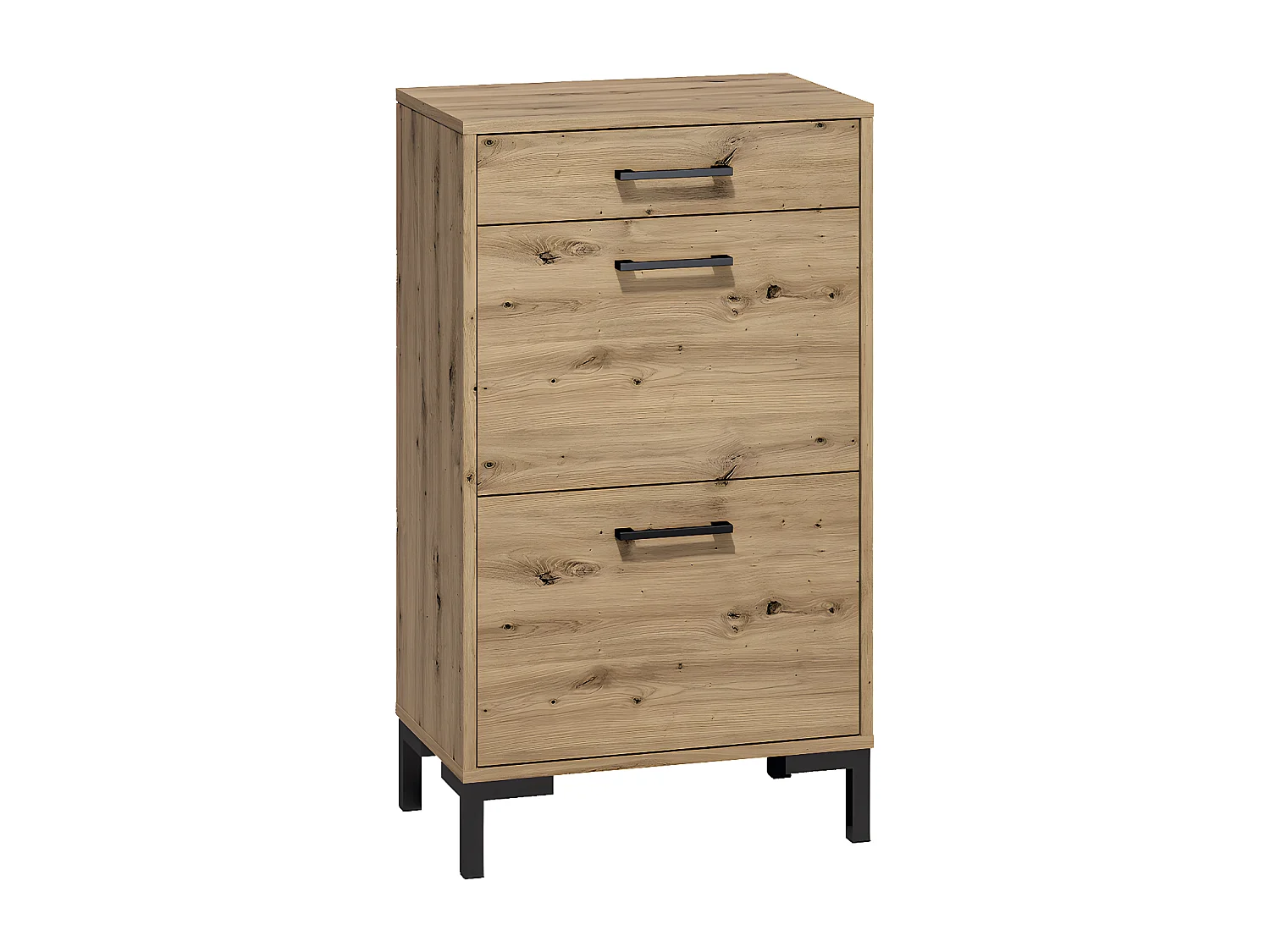 Meuble à chaussures 2 portes vérin 1 tiroir Liora Bois