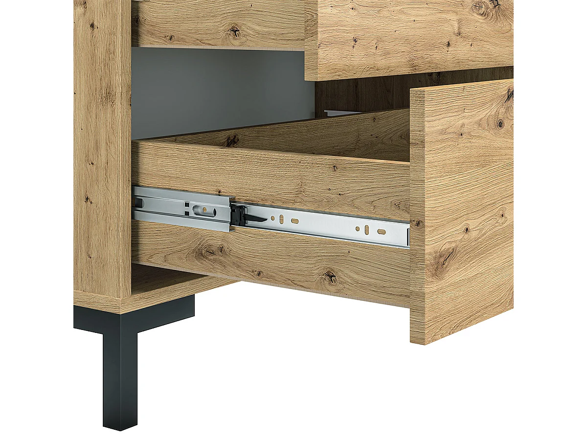 Kommode mit 3 Schubladen Liora Holz