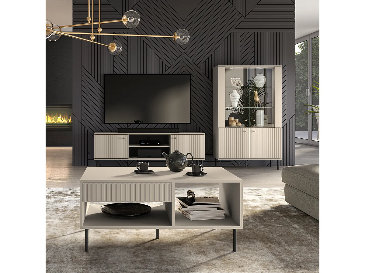 Table basse 1 tiroir Nova Cachemire