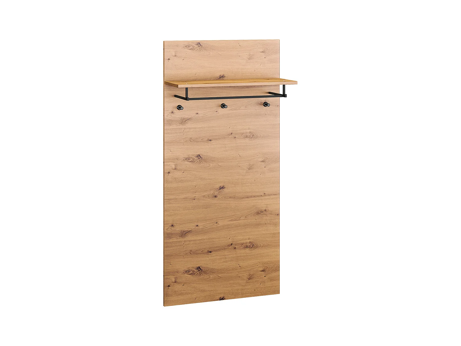 Porte-manteau mural 3 patères 1 étagère Liora Bois