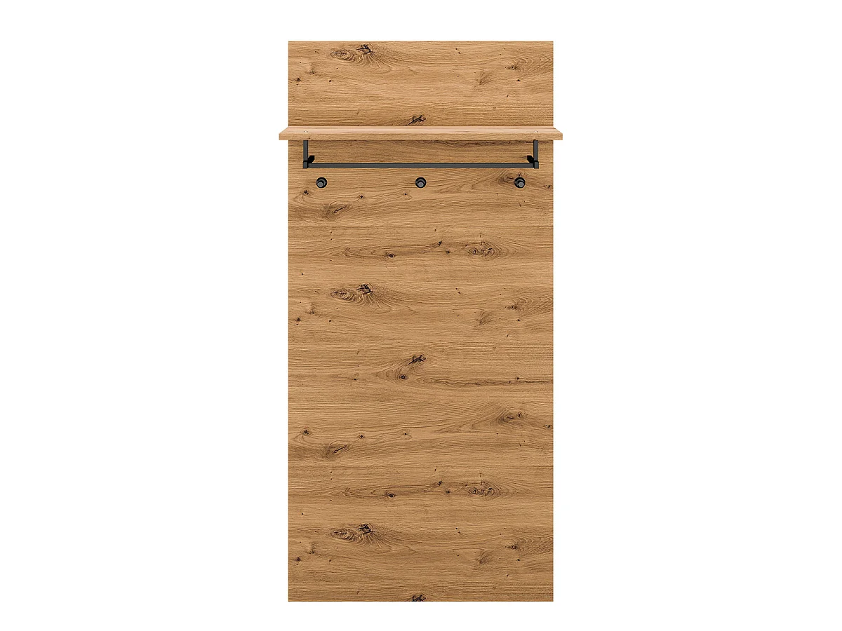 Porte-manteau mural 3 patères 1 étagère Liora Bois