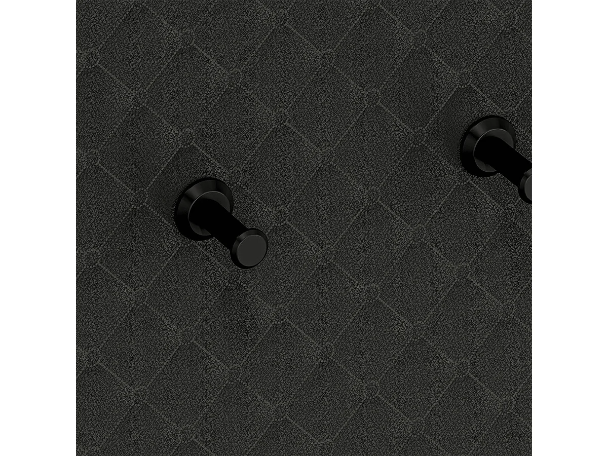 Porte-manteau mural 5 patères Liora Noir