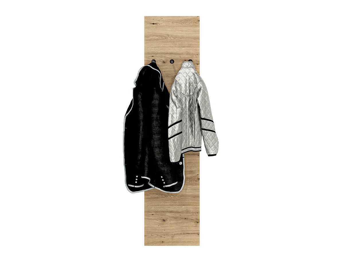 Porte-manteau mural 3 patères Liora Bois