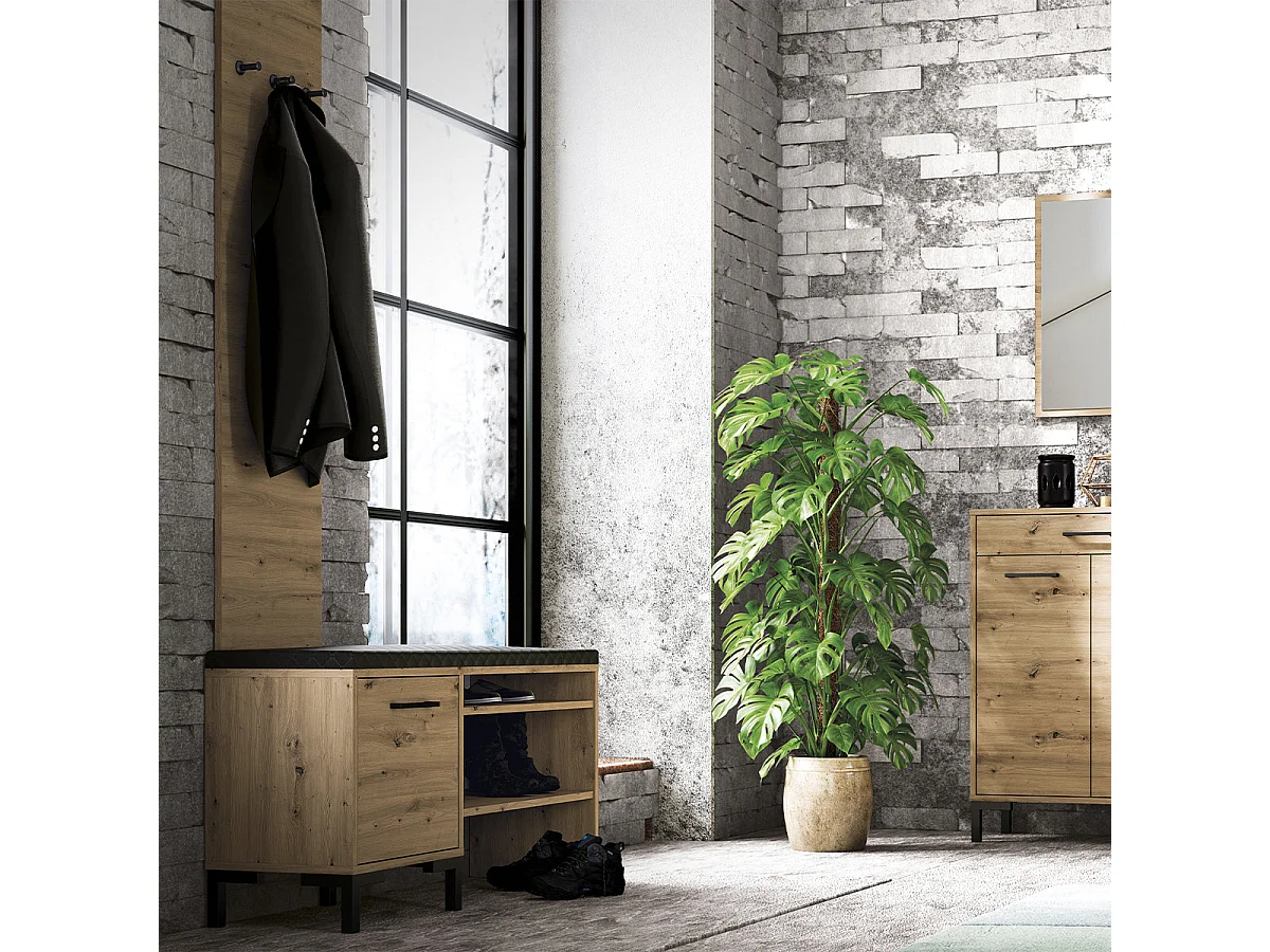 Porte-manteau mural 3 patères Liora Bois