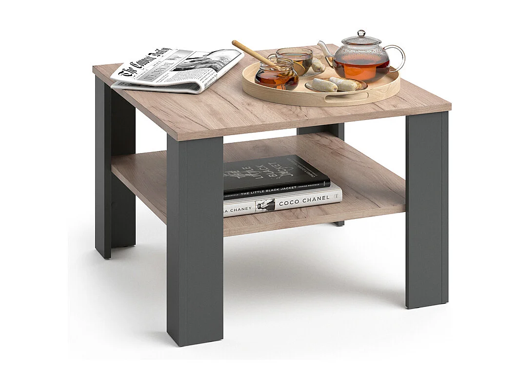 Mesa de centro antracita 60x60x42 homer