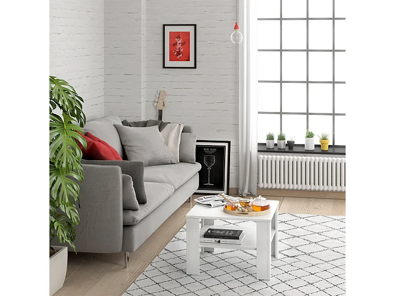 Salontafel wit 60x60x42 homer