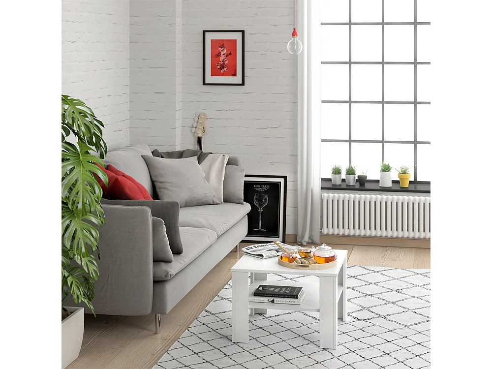 Salontafel wit 60x60x42 homer