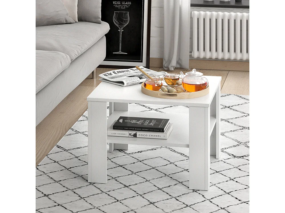 Salontafel wit 60x60x42 homer