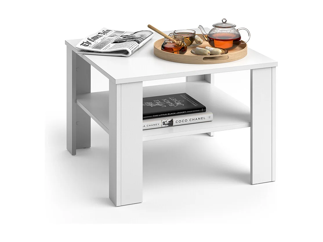 Table basse blanc 60x60x42 homer