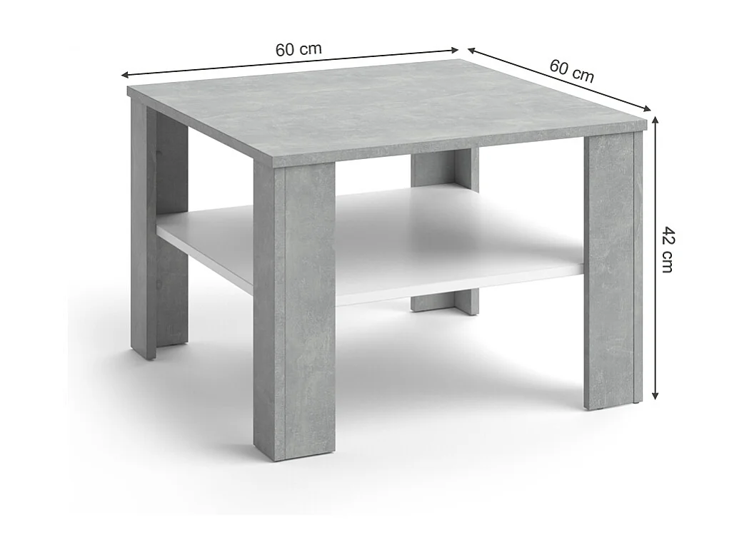 Table basse béton 60x60x42 homer