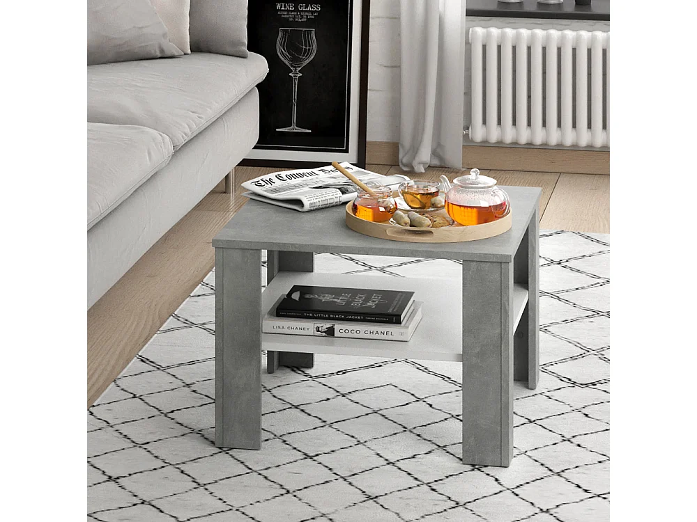 Stolik kawowy beton 60x60x42 homer