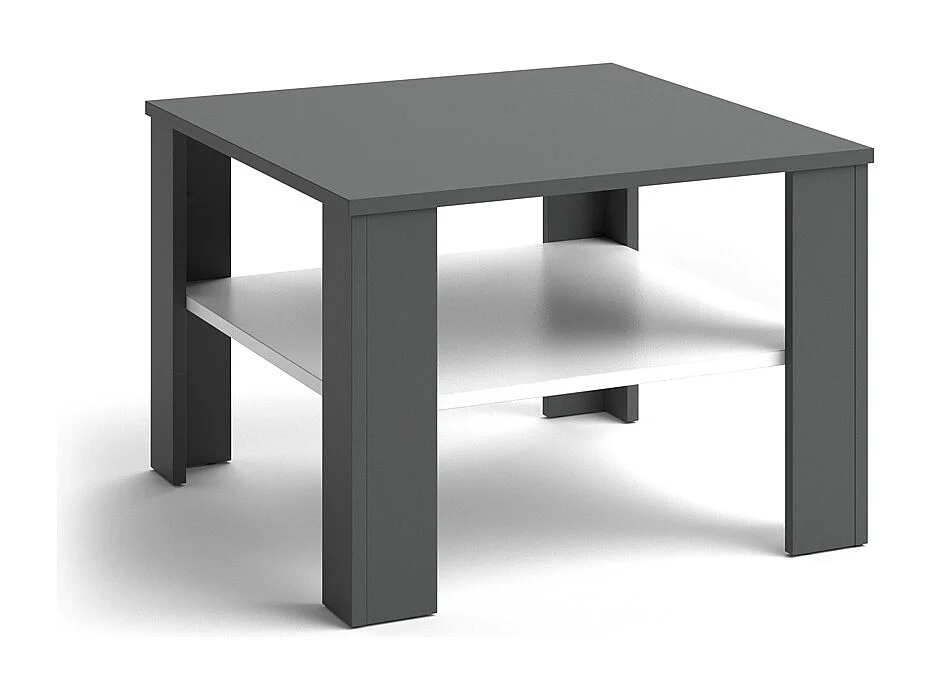 Salontafel wit/antraciet 60x60x42 homer