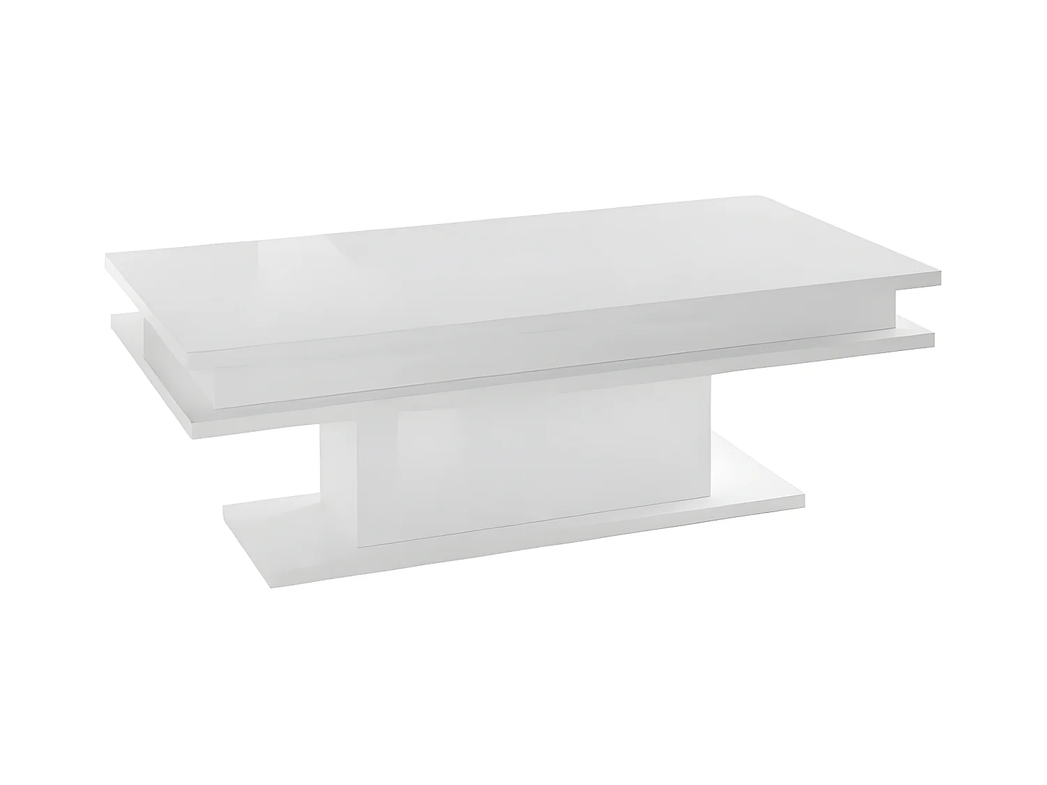 Table basse salon blanc élégant moderne CELESTIA