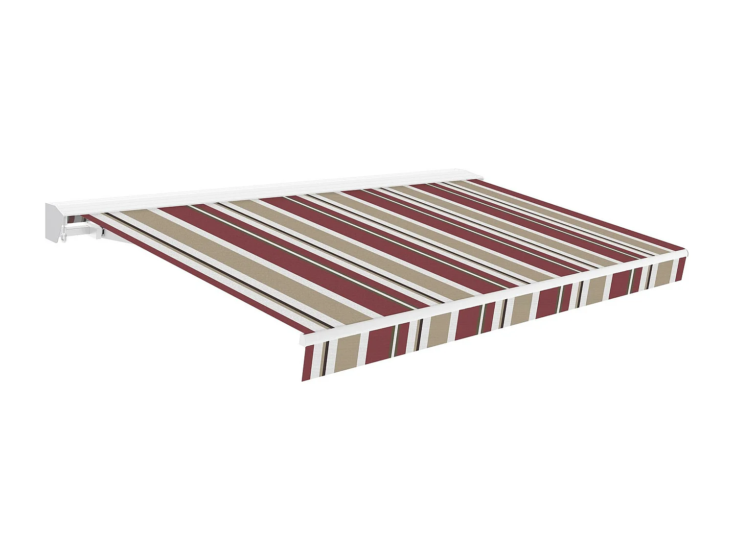 Wasabi - Toldo Enrollable 4x2,5 Gris/Verde Poliéster – Estructura Semicofre Aluminio – Lona UV – Inclinación Regulable – Manivela – Retráctil Terraza Jardín