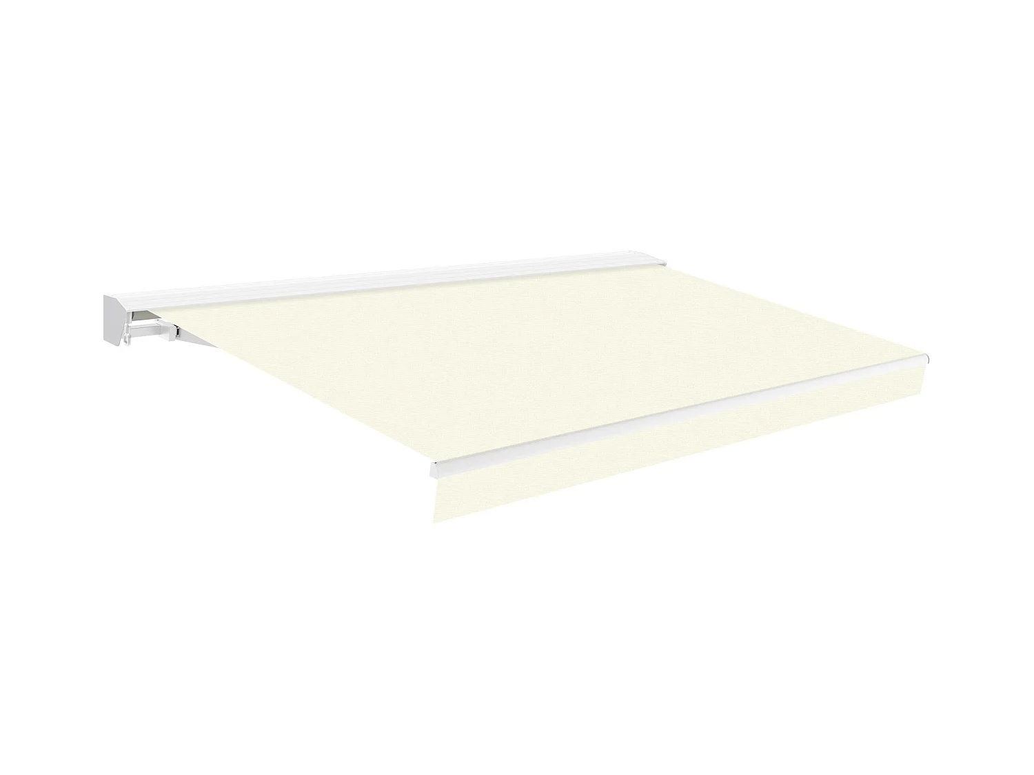 Wasabi - Toldo Enrollable 4x2,5 Crudo Poliéster – Estructura Semicofre Aluminio – Lona UV – Inclinación Regulable – Manivela – Retráctil Terraza Jardín