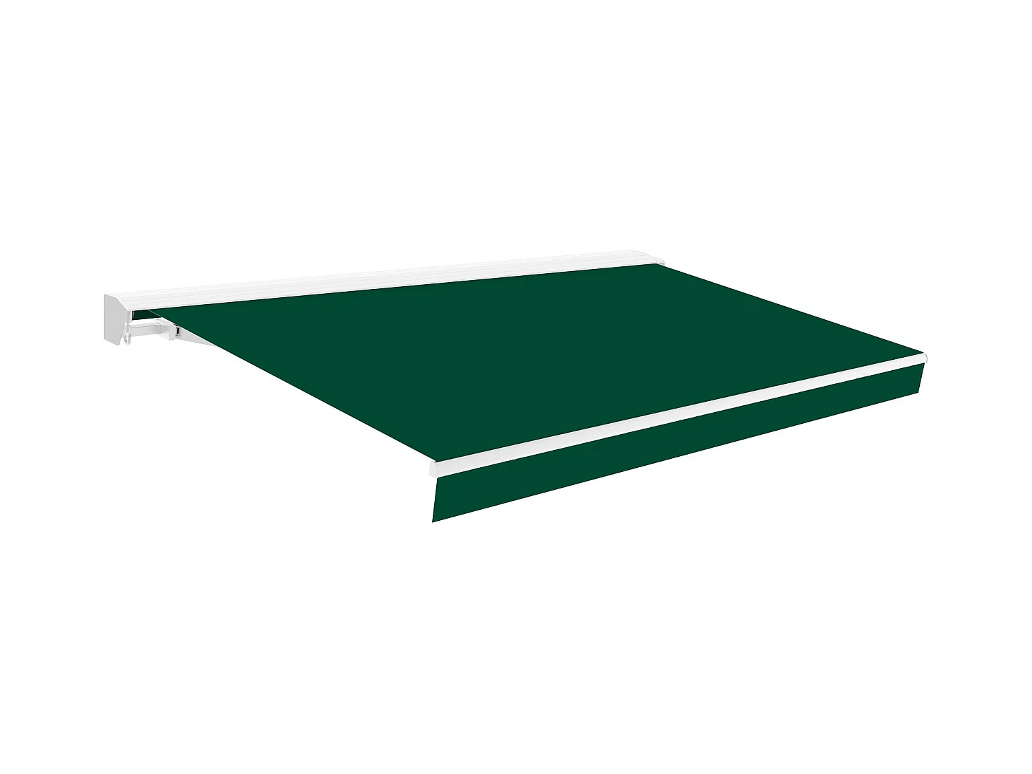 Wasabi - Toldo Exterior Enrollable 4x2,5 Verde Poliéster – Estructura Semicofre de Aluminio - Lona Protección Solar – Regulable en Inclinación – Manivela Incluida
