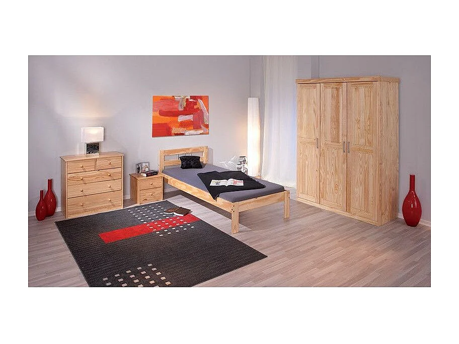 Armoire Bois 3 Portes "Angel" 190cm Naturel