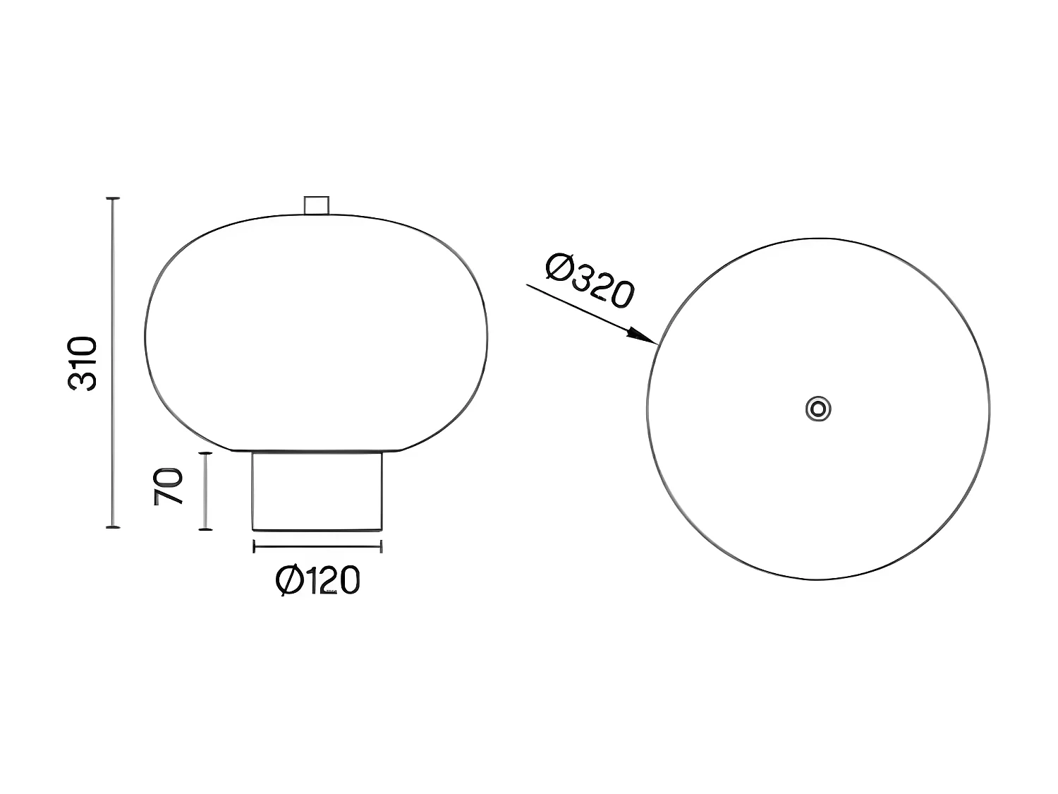 Lampe design Ilargi 32 cm