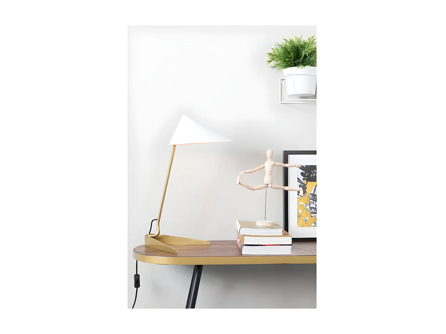 Lampe déco Lizzy, Métal, Blanc