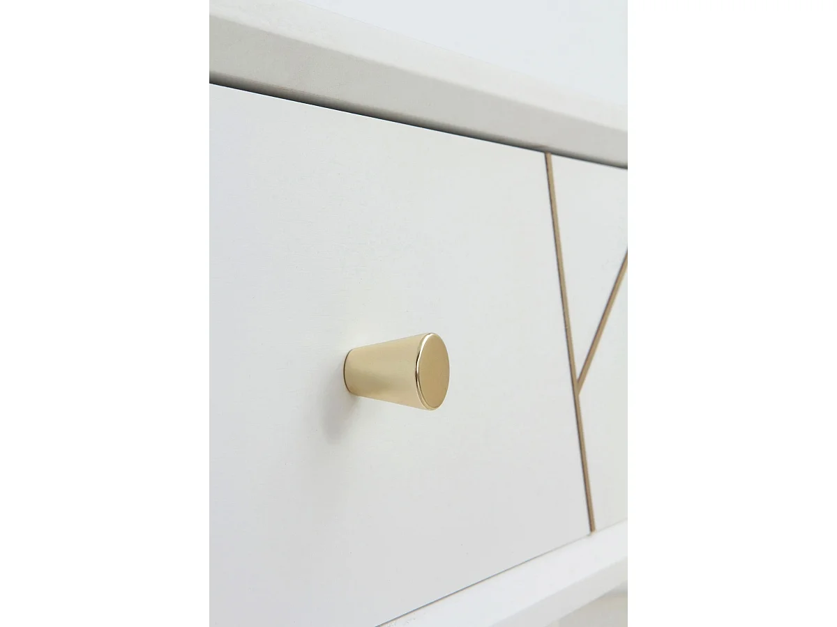 Mesita de noche con 1 cajón lacada en blanco