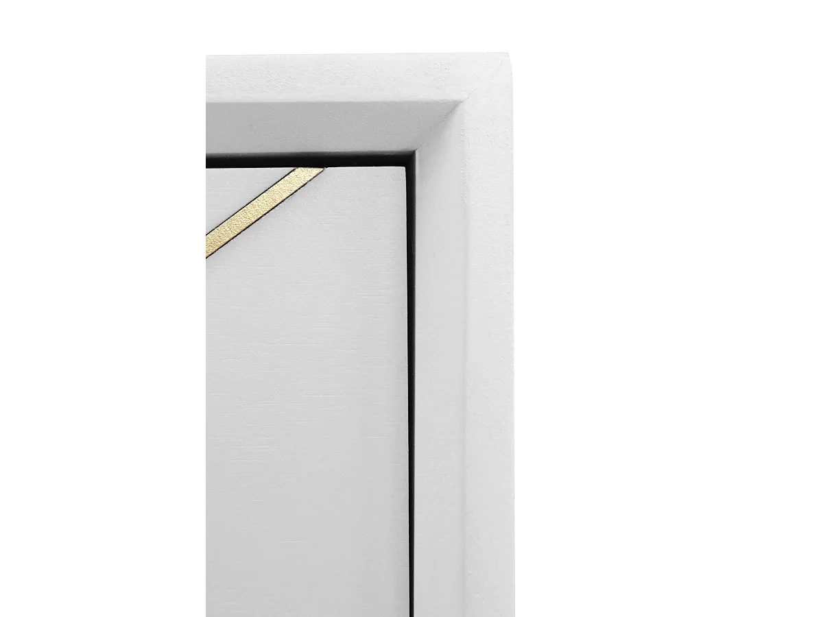 Mesita de noche con 1 cajón lacada en blanco