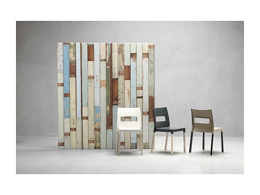 Lot 2 chaises NATURAL MAXI DIVA pieds bois