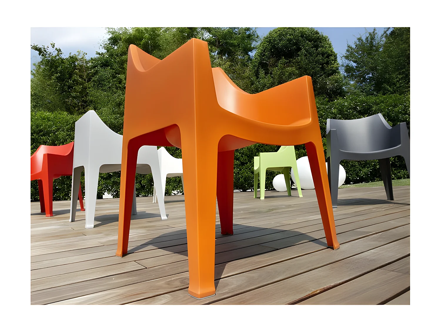 2 Fauteuils design de jardin - COCCOLONA - Lot de 2 - deco