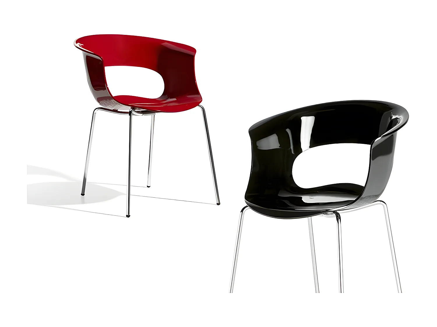 Chaise design - MISS B pieds métal