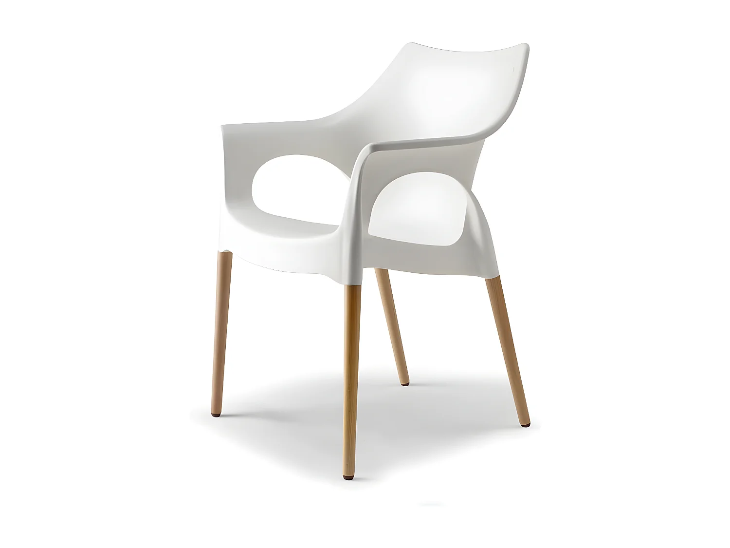 Chaise avec pieds bois naturel - NATURA OLA - vendu à l'unité - déco