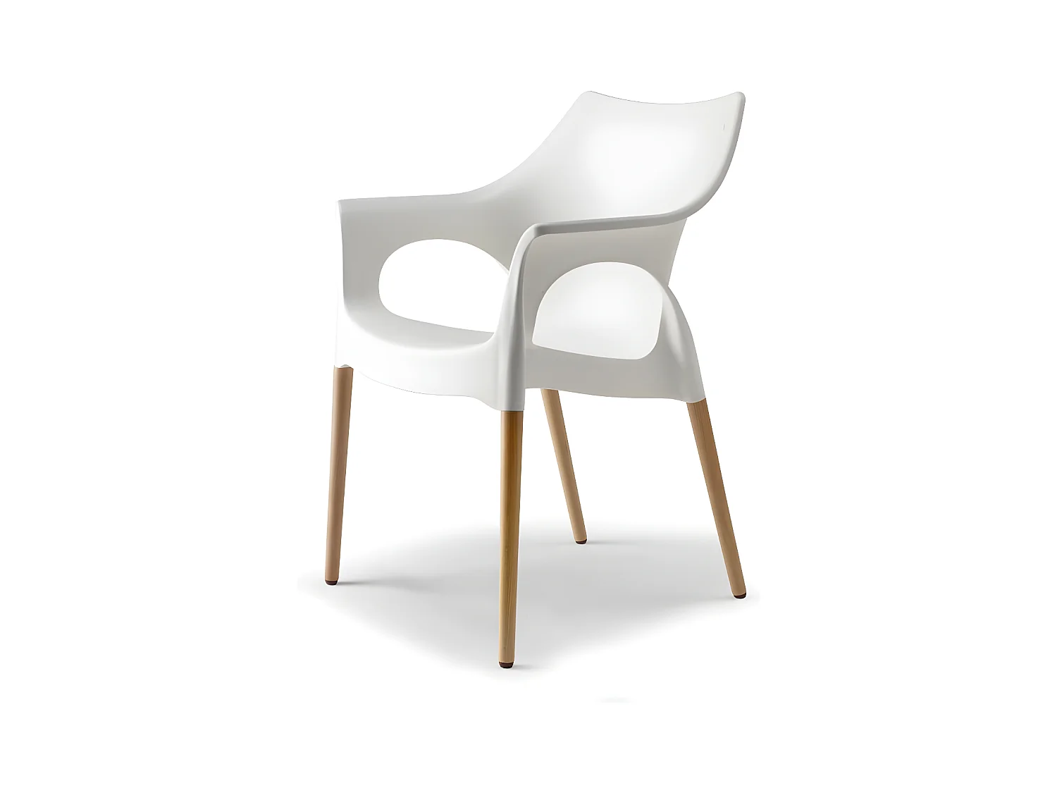 Chaise avec pieds bois naturel - NATURA OLA - vendu à l'unité - déco