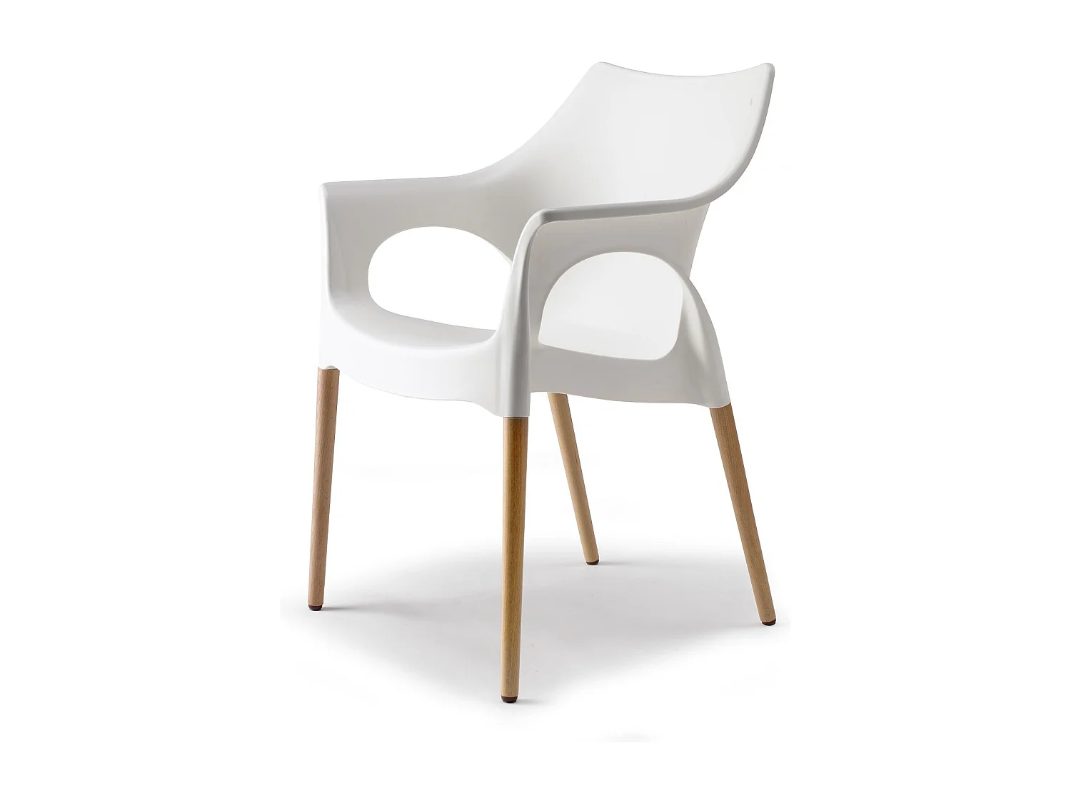 Chaise avec pieds bois naturel - NATURA OLA - vendu à l'unité - déco