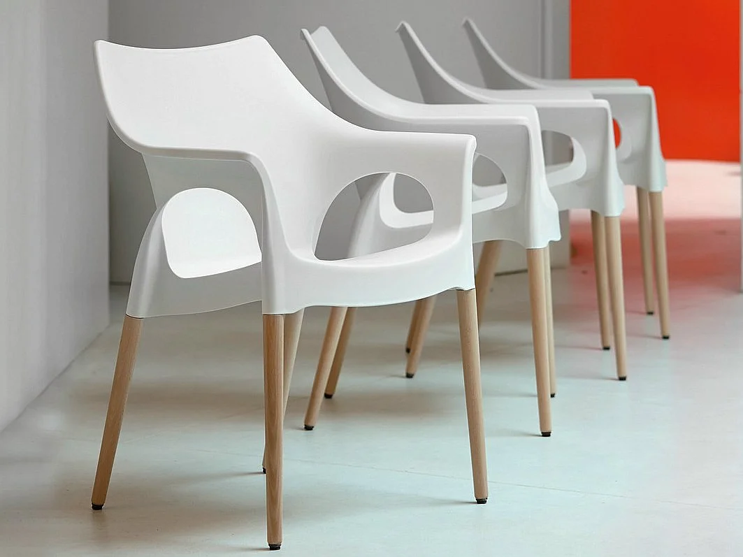 Chaise avec pieds bois naturel - NATURA OLA - vendu à l'unité - déco