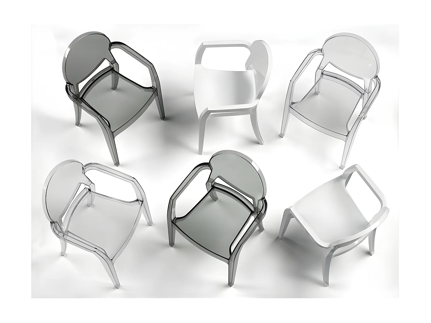 Chaise glossy design avec accoudoirs - IGLOO