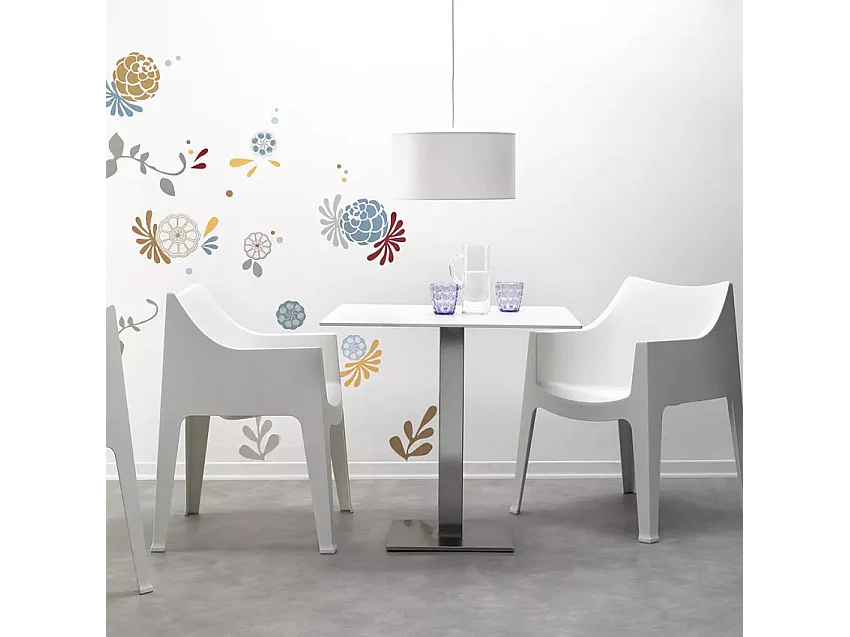 Chaise fauteuil d'intérieur et d'extérieur avec accoudoirs Geranio