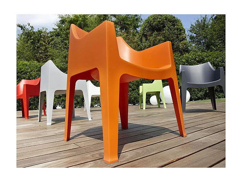 Chaise fauteuil d'intérieur et d'extérieur avec accoudoirs Geranio