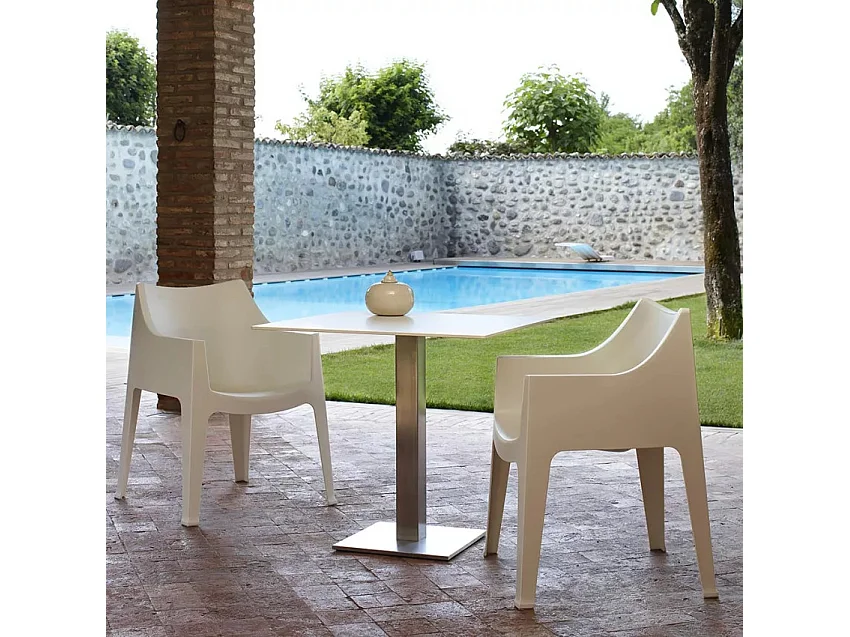 Chaise fauteuil d'intérieur et d'extérieur avec accoudoirs Geranio