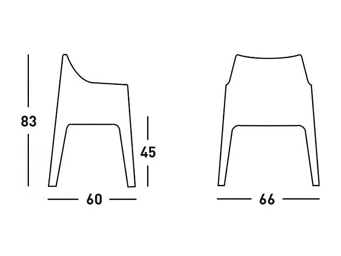 Chaise fauteuil d'intérieur et d'extérieur avec accoudoirs Geranio