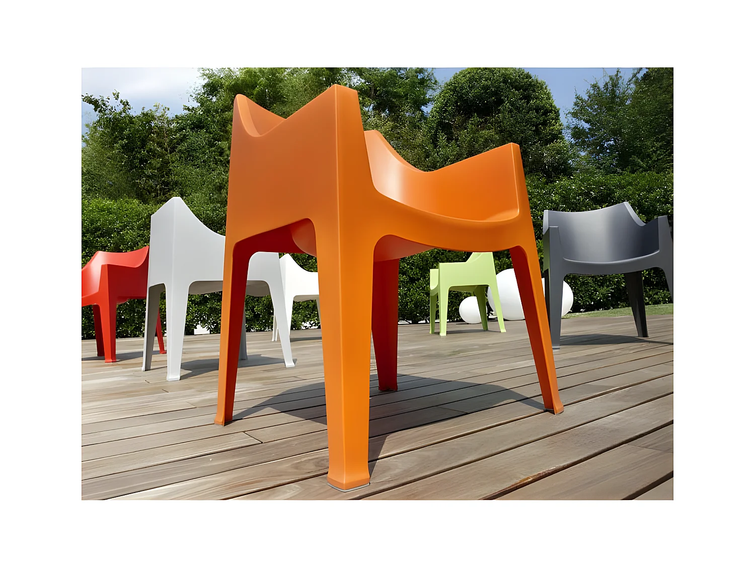 2 Fauteuils design de jardin - COCCOLONA - Lot de 2 - deco
