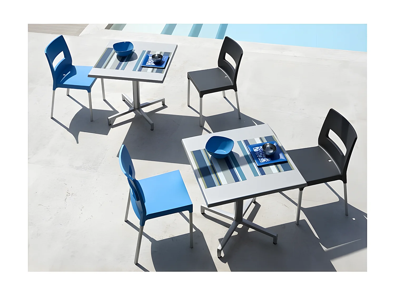 4 Chaises design de jardin - MAXI DIVA - Lot de 4 - deco