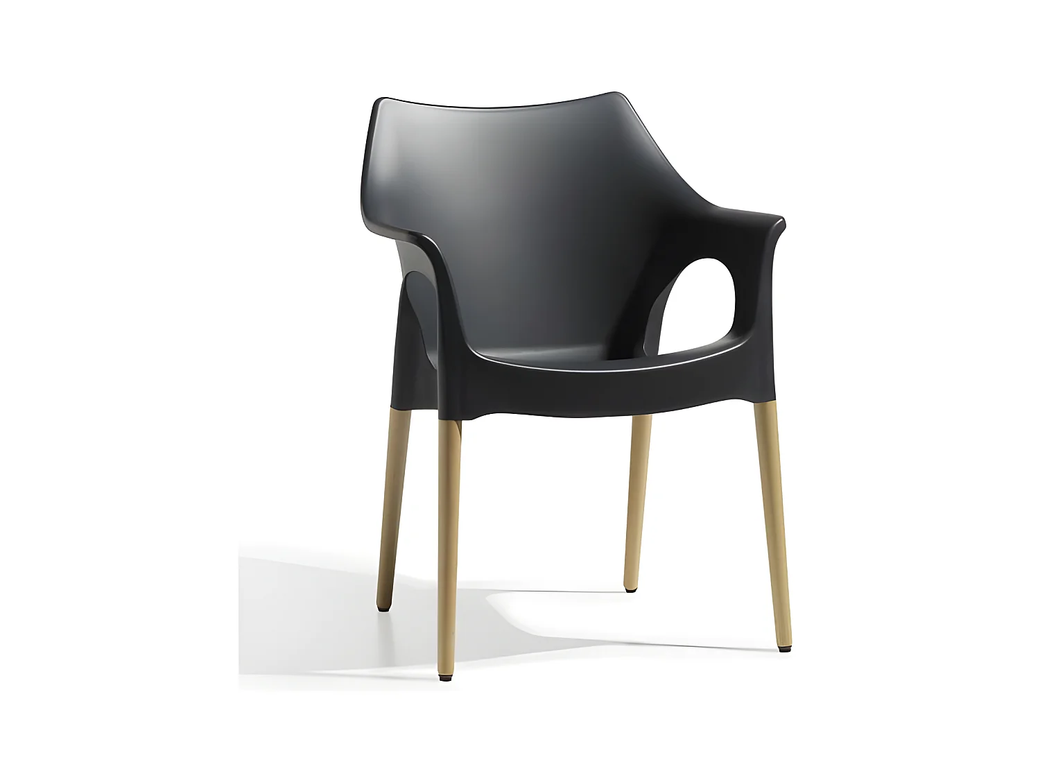 Chaise avec pieds bois naturel - NATURA OLA - vendu à l'unité - déco