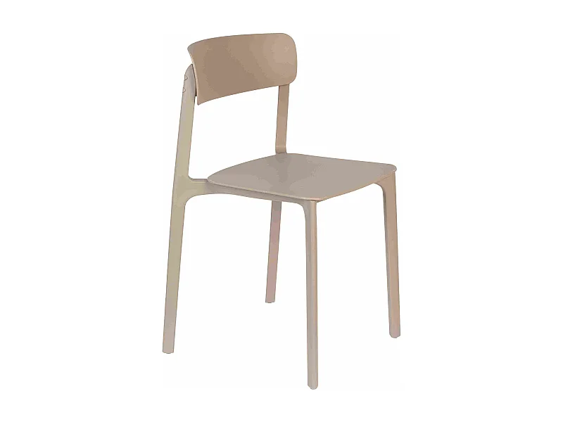 Lot de 4 chaises en polypropylène Clive