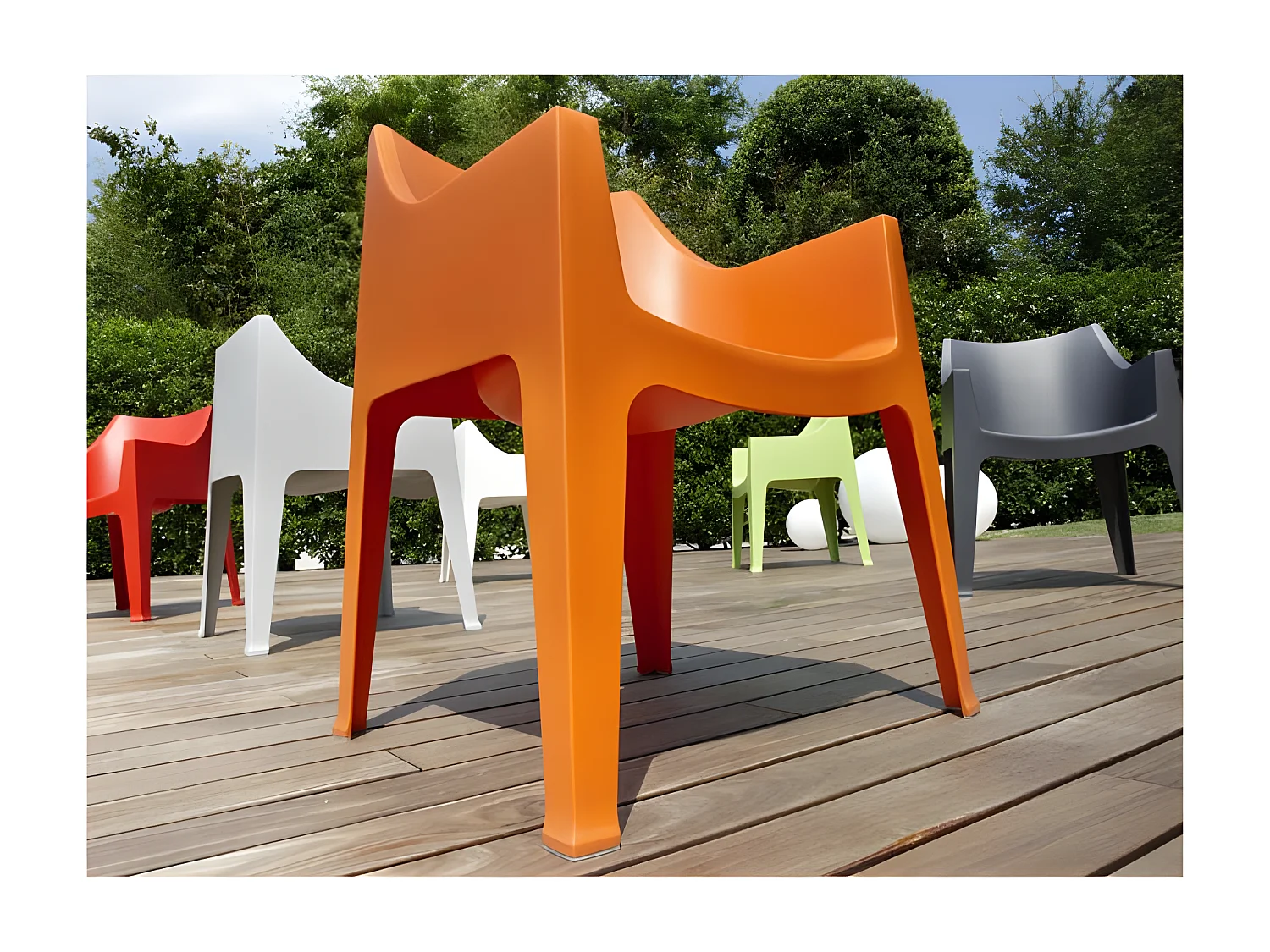 2 Fauteuils design de jardin - COCCOLONA - Lot de 2 - deco