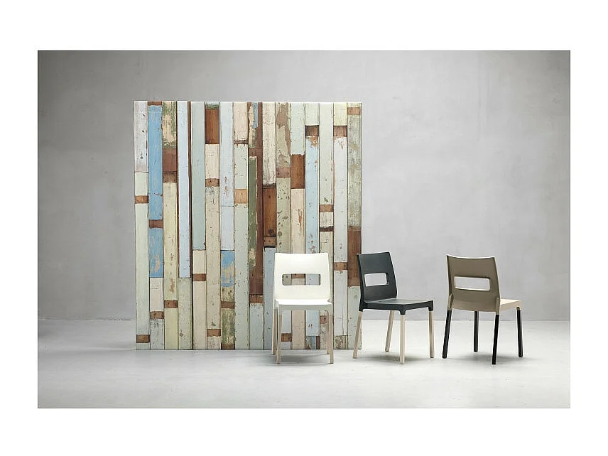 Lot 2 chaises NATURAL MAXI DIVA pieds bois