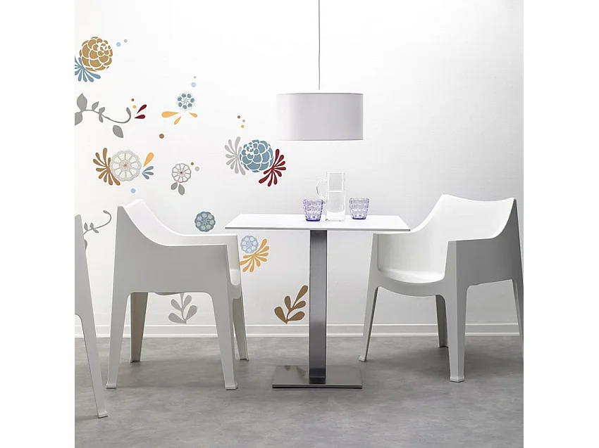 Chaise fauteuil d'intérieur et d'extérieur avec accoudoirs Geranio