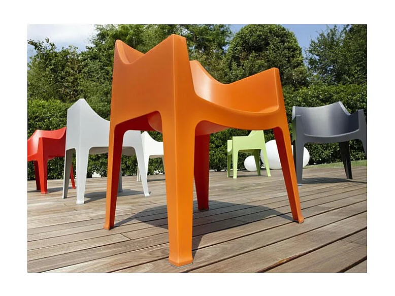 Chaise fauteuil d'intérieur et d'extérieur avec accoudoirs Geranio