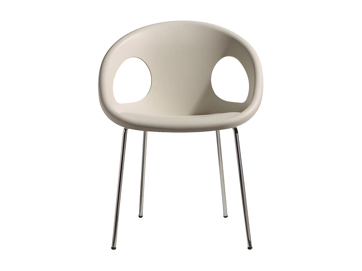 Chaise design DROP pieds chromés