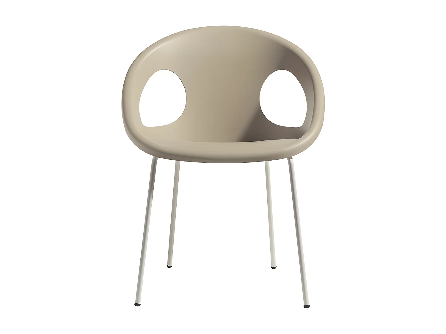 Chaise design DROP pieds chromés