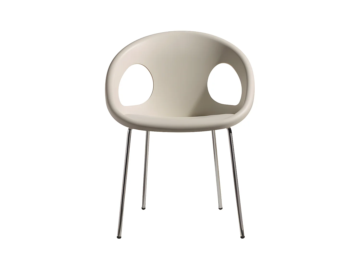 Chaise design DROP pieds chromés