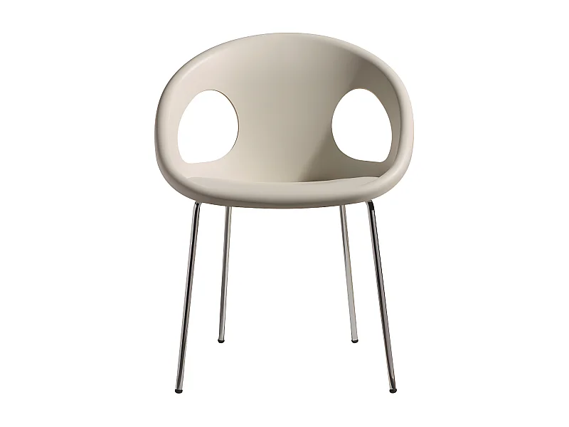 Chaise design DROP pieds chromés